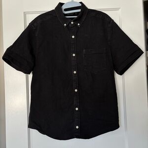 ASOS Black Denim Button Down Shirt